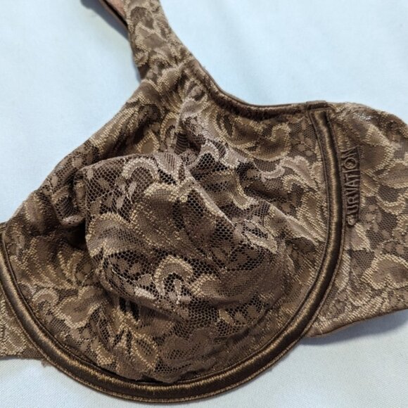 Curvation lightweight brown lace bra 40D - Picture 2 of 6